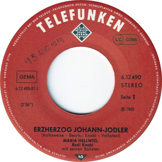 Maria Hellwig - Erzherzog Johann-Jodler