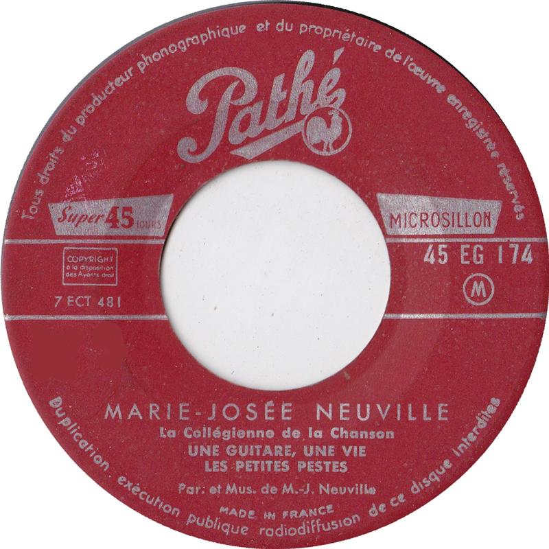 Marie-Josée Neuville - La Collégienne De La Chanson Vinyl Singles EP
