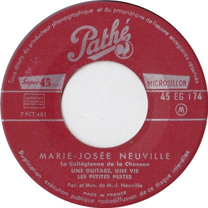 Marie-Josée Neuville - La Collégienne De La Chanson Vinyl Singles EP