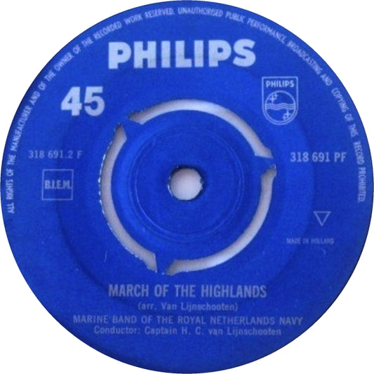 Marinierskapel r Koninklijke Marine - Van Heutz March Vinyl Singles Vinyl Very Good (VG) <br> Hoes Good Plus (G+)