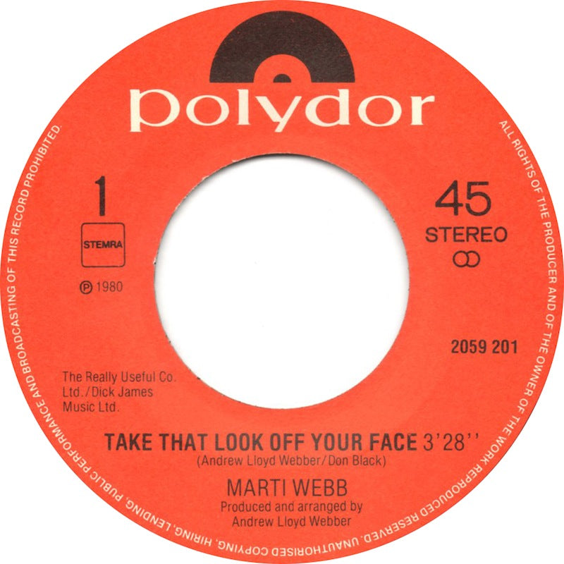 Marti Webb - Take That Look Off Your Face Vinyl Singles VINYLSINGLES.NL