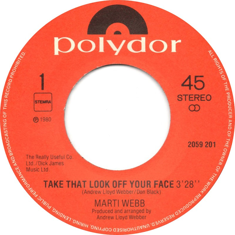 Marti Webb - Take That Look Off Your Face 30329 07293 05965 09444 17458 05872 Vinyl Singles Goede Staat