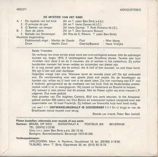 Martijn De Goede - Brasil Op Weg Vinyl Singles Vinyl Zeer Goed / Hoesje Goed "VINYLSINGLES.NL"