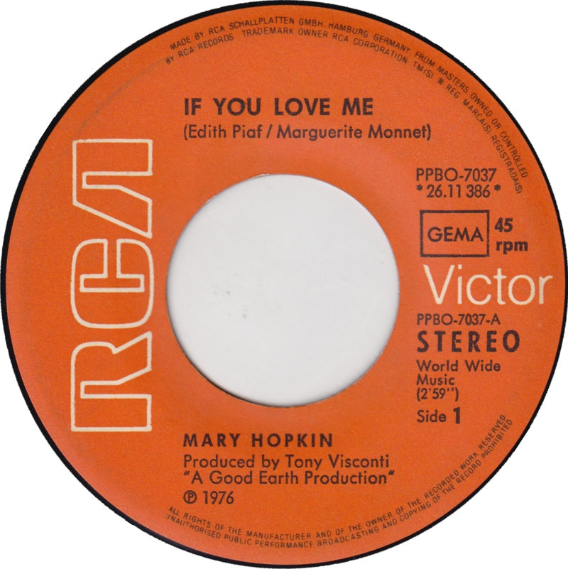 Mary Hopkin - If You Love Me