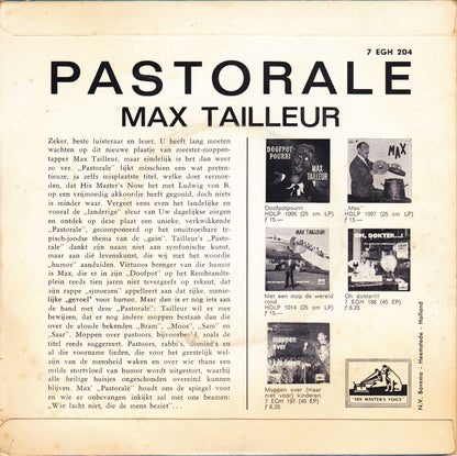 Max Tailleur - Pastorale Vinyl Singles Vinyl Very Good (VG) <br> Hoes Good Plus (G+)