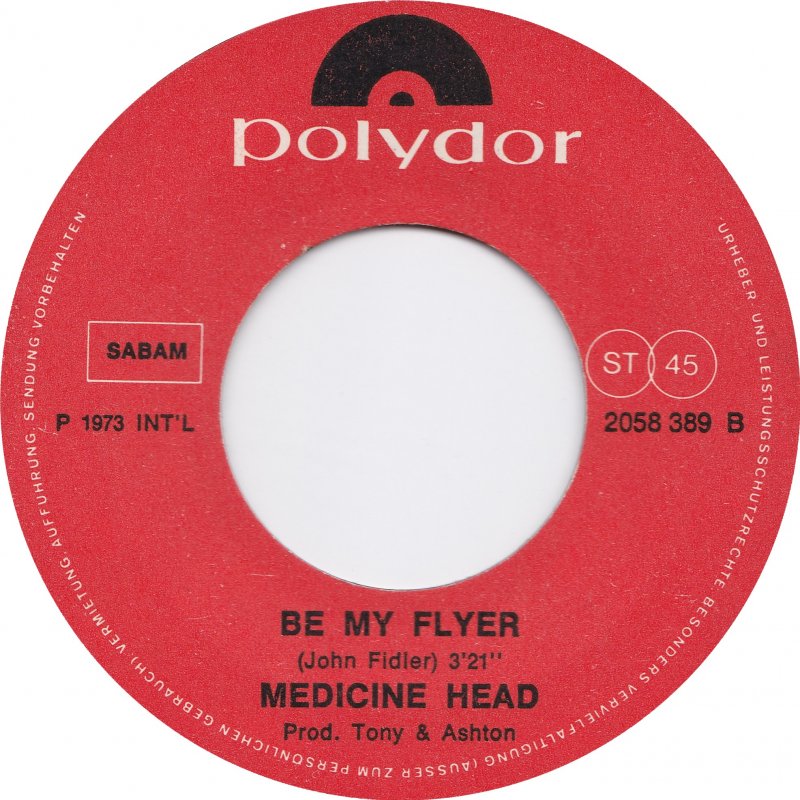 Medicine Head - Rising Sun Vinyl Singles Vinyl Very Good (VG) <br> Hoes Generic