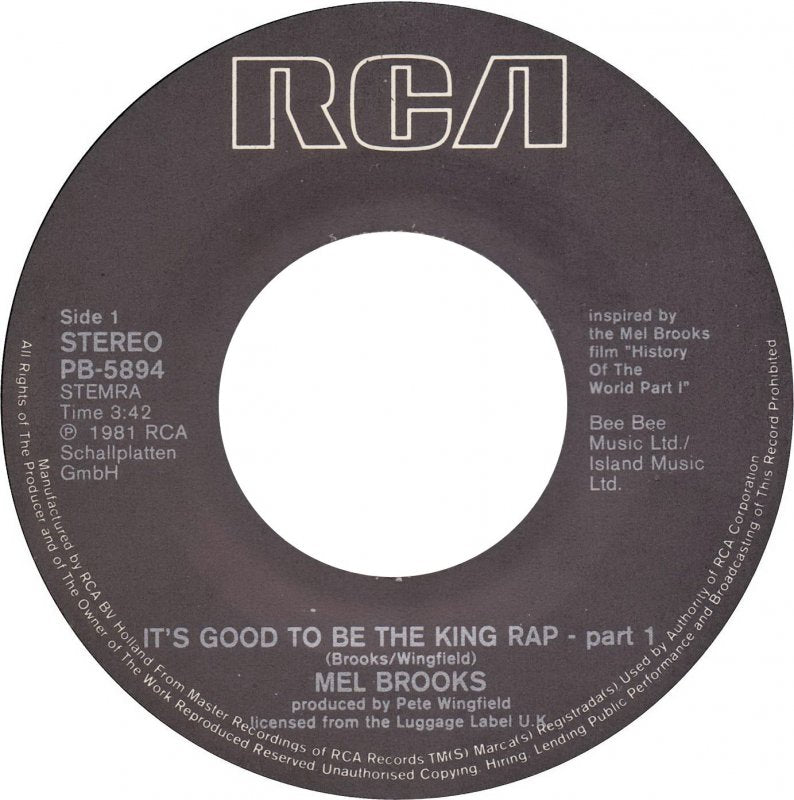Mel Brooks - It's Good To Be The King Rap Part 1 & 2