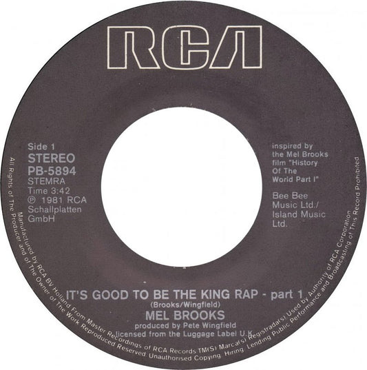 Mel Brooks - It's Good To Be The King Rap Part 1 & 2