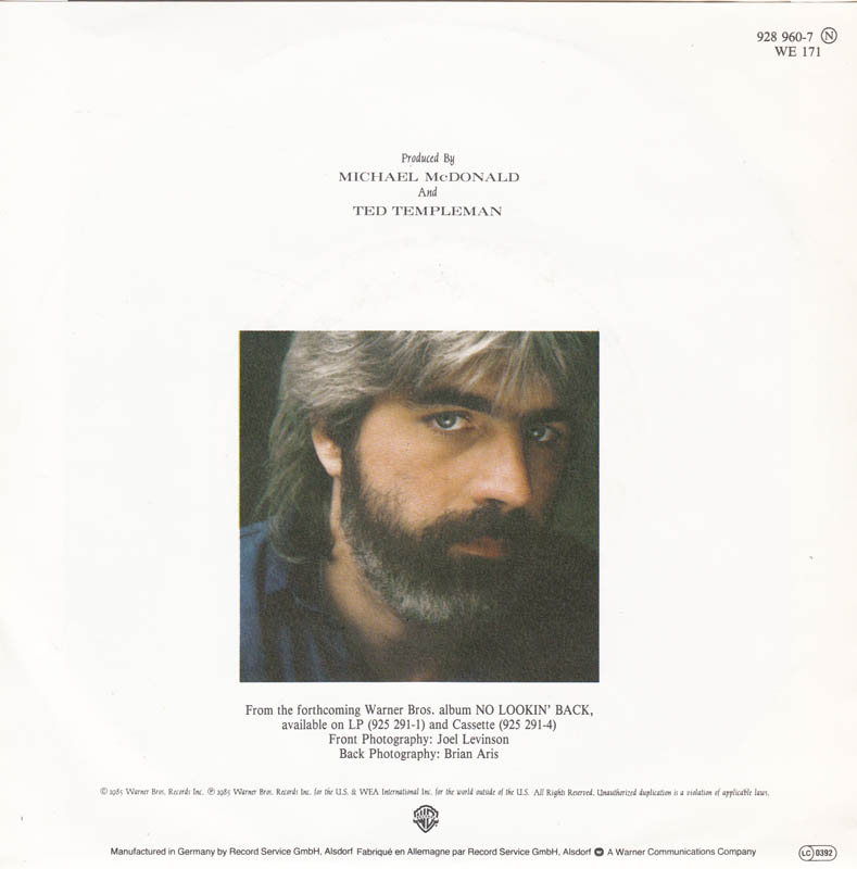 Michael McDonald - No Lookin' Back Vinyl Singles