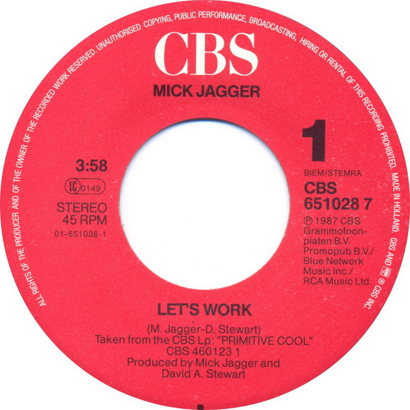 Mick Jagger - Let's Work