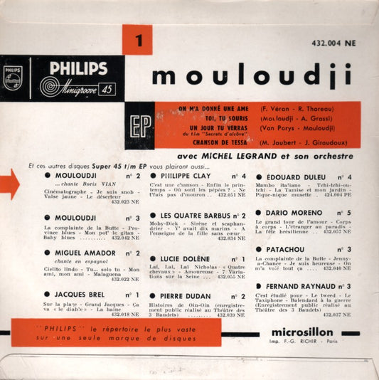 Mouloudji - 1 - On M'a Donné Une Âme