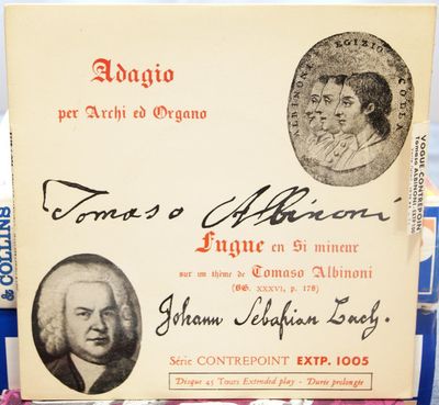 Tomaso Albinoni - Adagio Per Archi Ed Organo Vinyl Singles Media VG+ / Sleeve G+