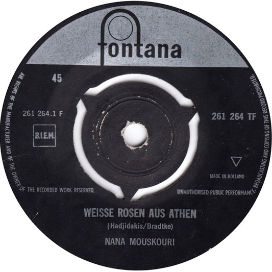 Nana Mouskouri - Weisse Rosen Aus Athen 36147 18275 Vinyl Singles Goede Staat