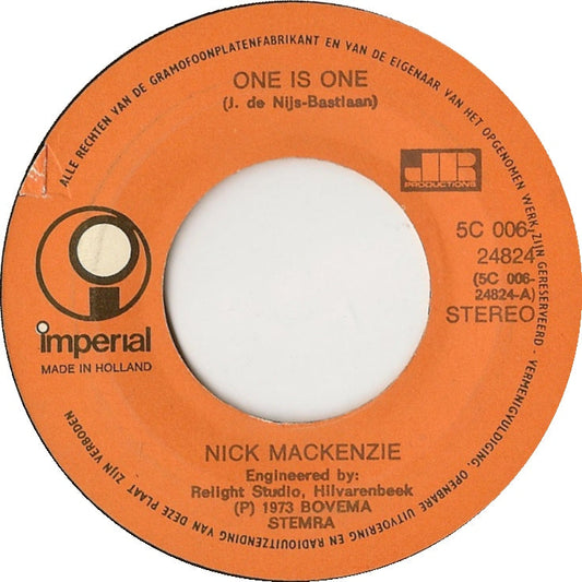 Nick MacKenzie - One Is One 14721 01869 26504 13453 37366 Vinyl Singles Hoes: Generic