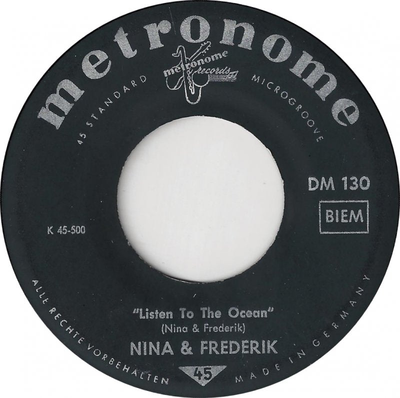 Nina & Frederik - Listen To The Ocean Vinyl Singles Vinyl Zeer Goed / Hoesje Generic "VINYLSINGLES.NL"