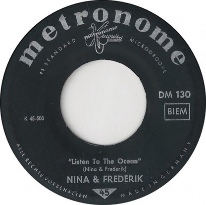 Nina & Frederik - Listen To The Ocean Vinyl Singles Vinyl Zeer Goed / Hoesje Generic "VINYLSINGLES.NL"