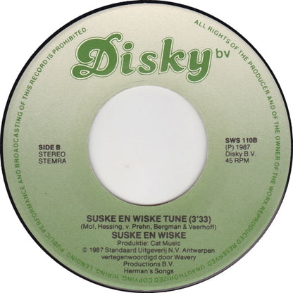 Suske en Wiske - De Zingende Zwammen Vinyl Singles