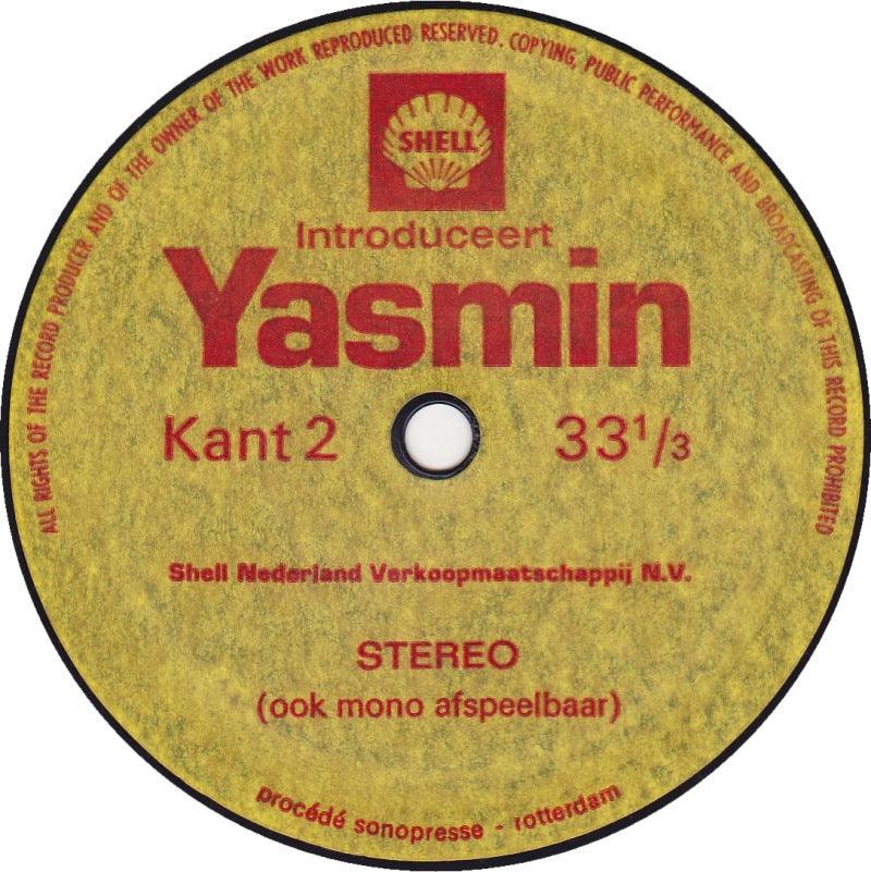 No Artist - Yasmin Stereo Testplaat (Flexi-disc) 36853 Vinyl Singles Goede Staat