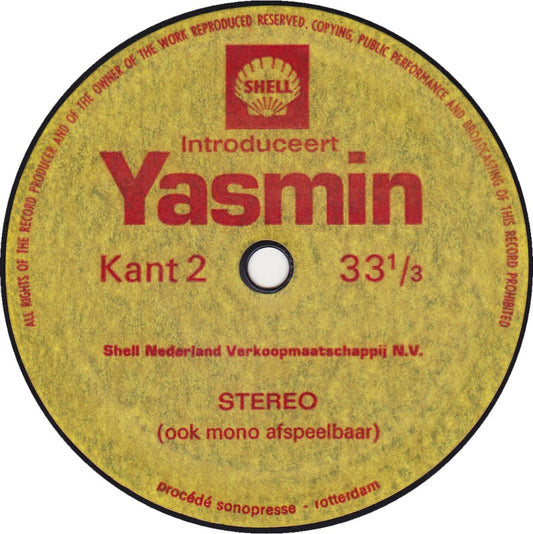 No Artist - Yasmin Stereo Testplaat (Flexi-disc) Flexi-disk Vinyl Zeer Goed / Hoesje Generic "VINYLSINGLES.NL"
