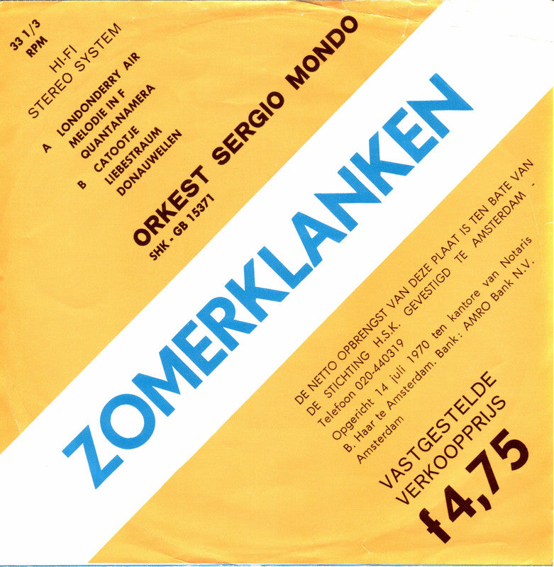 Orkest Sergio Mondo - Zomerklanken (EP) 34899 Vinyl Singles VINYLSINGLES.NL