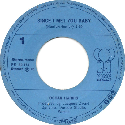 Oscar Harris - Since I Met You Baby 10379 Vinyl Singles Hoes: Generic