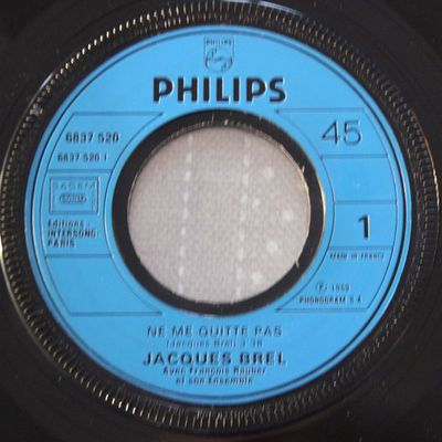 Jacques Brel - Ne Me Quitte pas Vinyl Singles Vinyl Very Good (VG) <br> Generic
