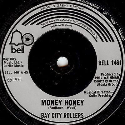 Bay City Rollers - Money Honey Vinyl Singles Media VG+ / Sleeve G+