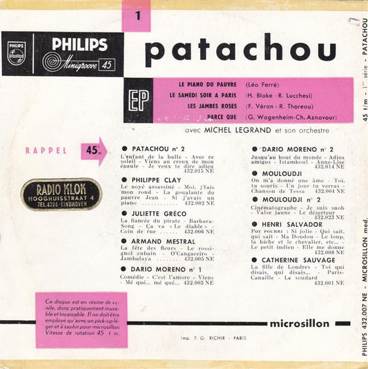 Patachou - 1 - Le Piano Du Pauvre
