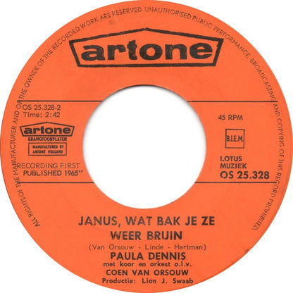 Paula Dennis - Weet Je, Wat Ik Graag Zou Willen Vinyl Singles Vinyl Very Good (VG) <br> Hoes Good Plus (G+)
