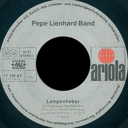 Pepe Lienhard Band - Monika, Du... Vinyl Zeer Goed / Hoesje Generic "VINYLSINGLES.NL"