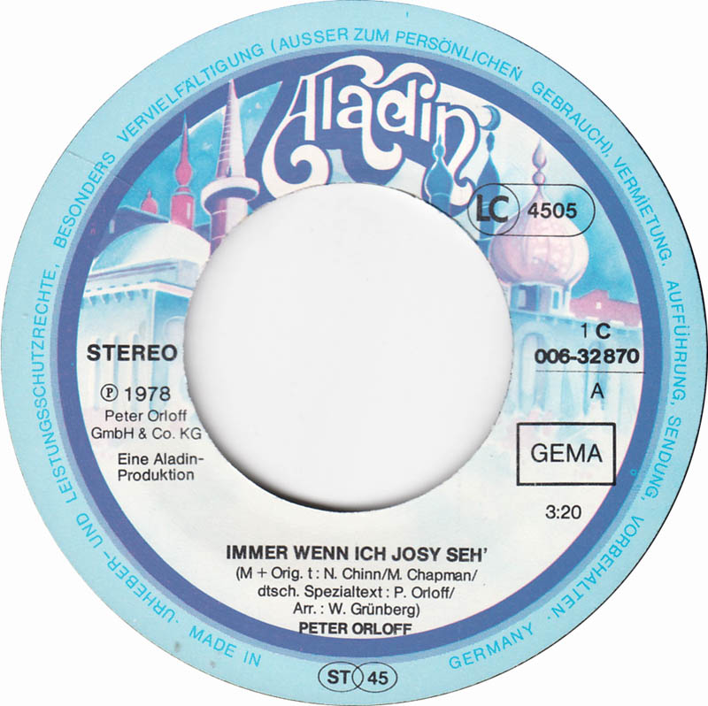 Peter Orloff - Immer Wenn Ich Josy Seh'