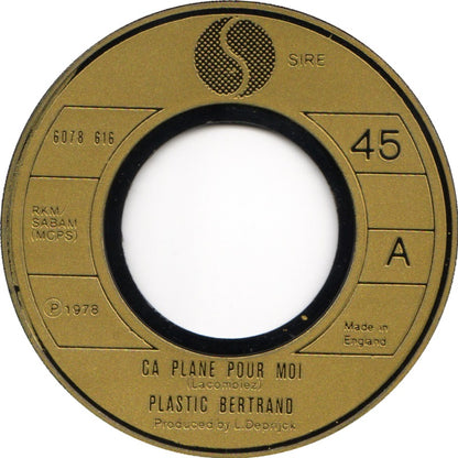 Plastic Bertrand - Ca Plane Pour Moi (UK)