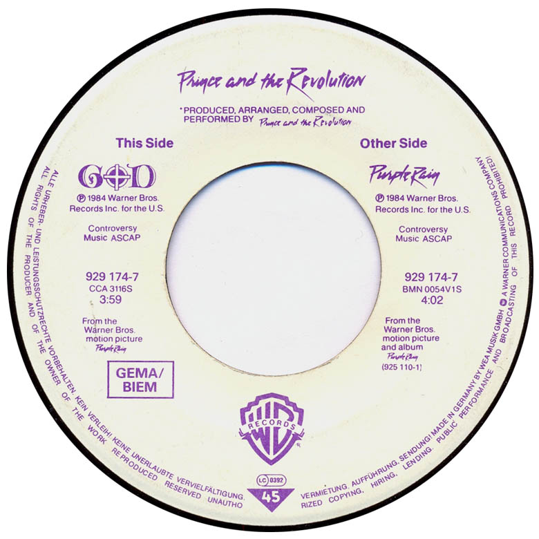 Prince And The Revolution - Purple Rain