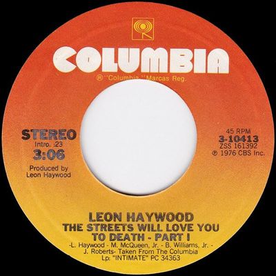 Leon Haywood - The Streets Will Love You To Death Vinyl Singles Vinyl (VG) <br> Hoes Generic