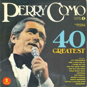 Perry Como - 40 Greatest (LP) Vinyl LP Dubbel Vinyl Very Good (VG) <br> Hoes Good Plus (G+)