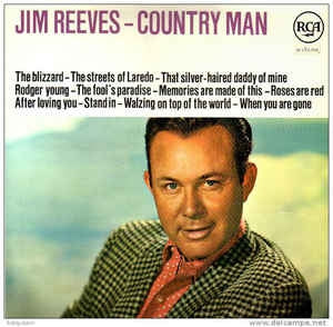 Jim Reeves - Country Man (LP) Vinyl LP Vinyl Very Good (VG) <br> Hoes Good Plus (G+)