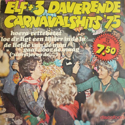 Various - Elf+3 Daverende Carnavalshits '75 (LP) 44241 Vinyl LP Goede Staat