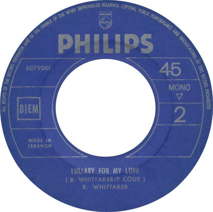 Roger Whittaker - I Don't Believe In If Anymore Vinyl Singles Vinyl Zeer Goed / Hoesje Generic "VINYLSINGLES.NL"