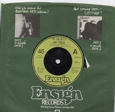 Ray Tissier - See You In L.A. Vinyl Singles Vinyl (VG) <br> Hoes Generic