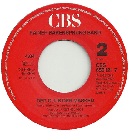 Rainer Bärensprung Band - Mein Baby Vinyl Singles