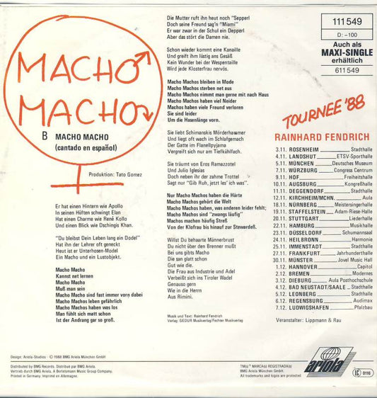 Rainhard Fendrich - Macho Macho