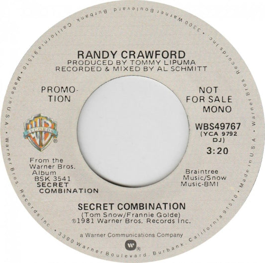 Randy Crawford - Secret Combination Vinyl Singles Vinyl (VG) <br> Hoes Generic