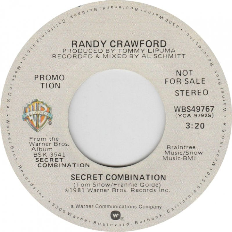 Randy Crawford - Secret Combination Vinyl Singles Vinyl (VG) <br> Hoes Generic
