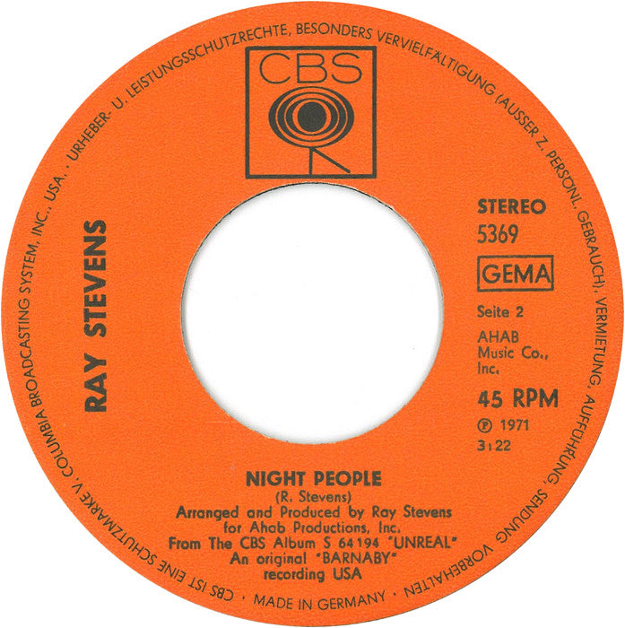 Ray Stevens - Bridget The Midget Vinyl Singles Vinyl Very Good (VG) <br> Hoes Generic