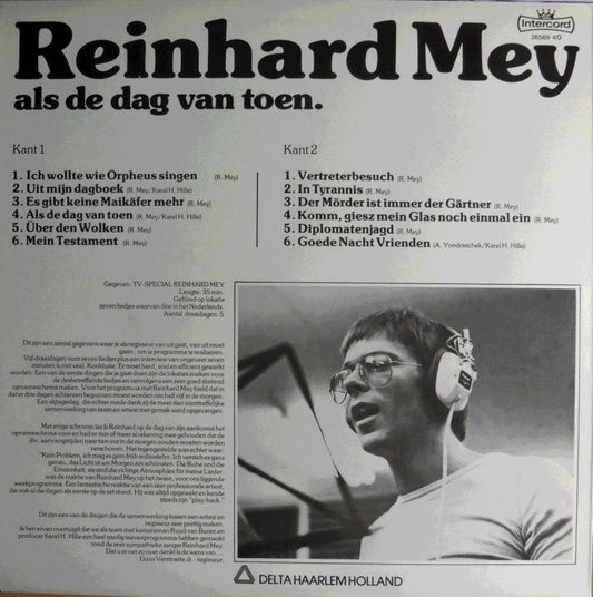 Reinhard Mey - Als De Dag Van Toen (LP) Vinyl LP Vinyl Zeer Goed / Hoesje Goed "VINYLSINGLES.NL"