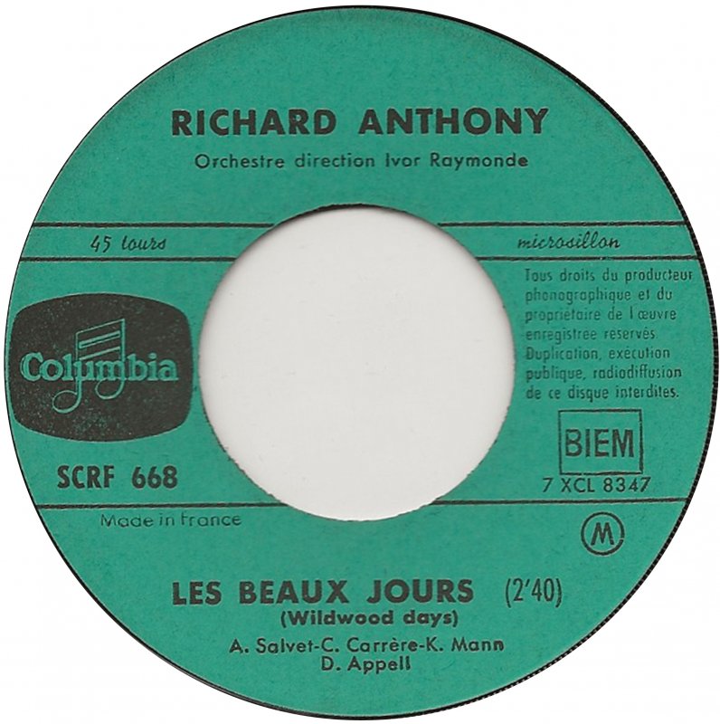 Richard Anthony - Les Beaux Jours