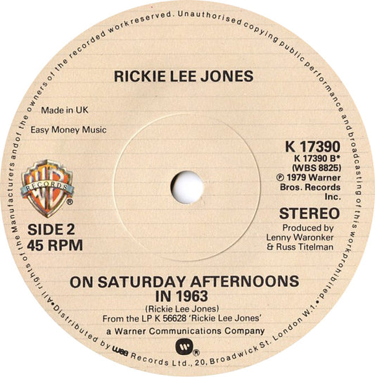 Rickie Lee Jones - Chuck E's In Love