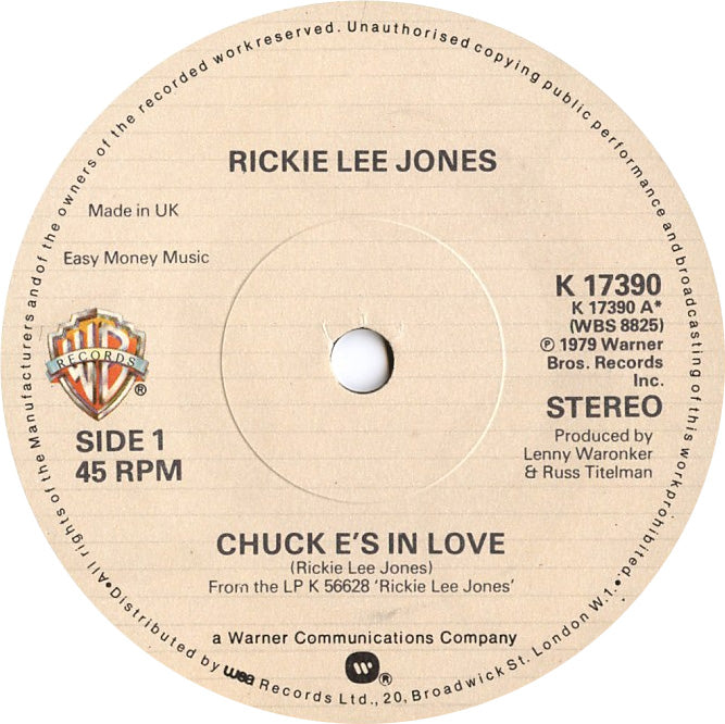 Rickie Lee Jones - Chuck E's In Love