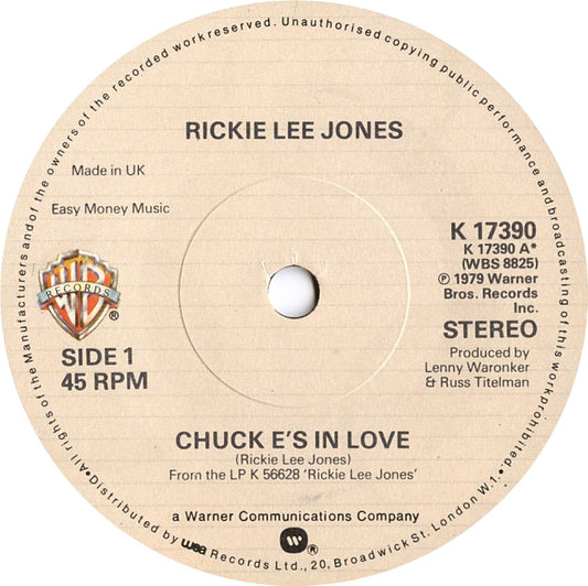 Rickie Lee Jones - Chuck E's In Love