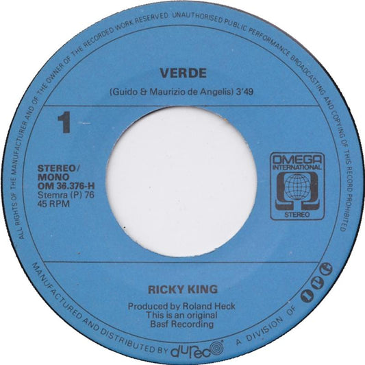 Ricky King - Verde 09648 Vinyl Singles VINYLSINGLES.NL